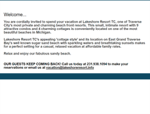 Tablet Screenshot of lakeshoreresort.info